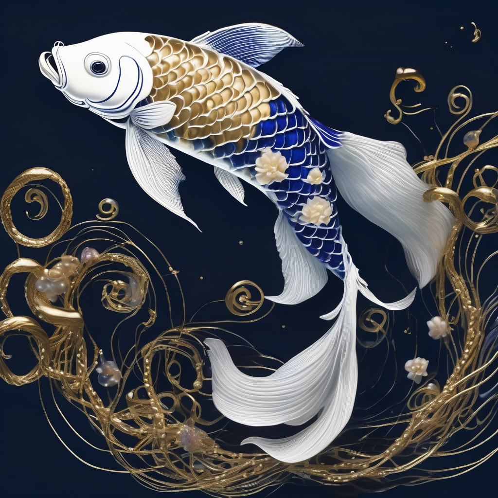 Koi fish art representing the Emyies Shop brand — handcrafted elegance